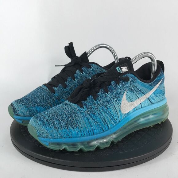 Nike Air Max 2015 FlyKnit Tide Pool Blue Running Shoes 620659-003 Women Size 8.5 - Picture 1 of 12
